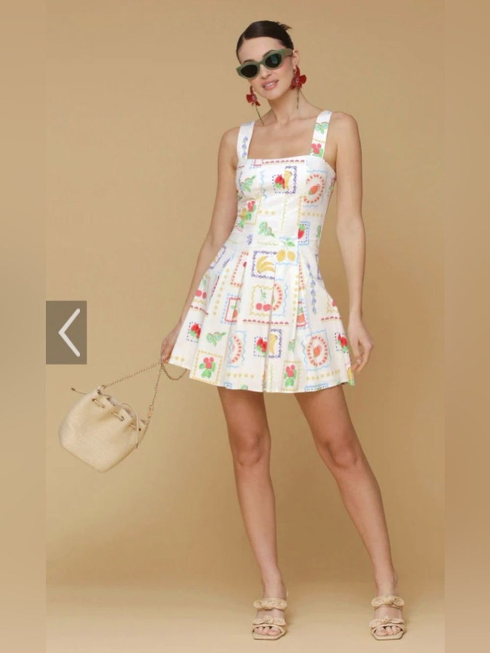 Avec Les Filles Multicolor Floral & Fruit Sundress